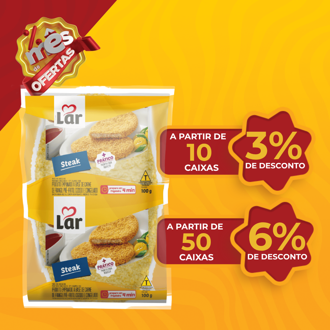 Steak de frango Cong 100g - Lar